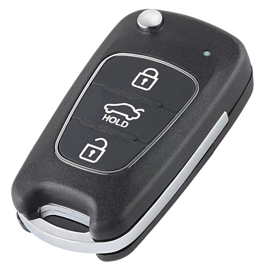 KEYECU 433 MHz ID46 Flip-Fernbedienung Autoschlüssel mit 3 Tasten in Schwarz für Hyundai Accent 2011 2012 2013 2014 Euro - Bild 3