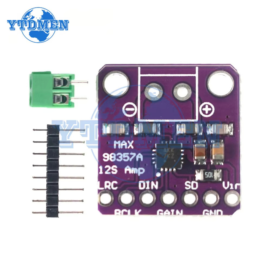 YTDMEN MAX98357A I2S Audio Verstärker Modul 3W Klasse D Stereo Amp Board Filterloser Audio Decoder in Lila - Bild 2