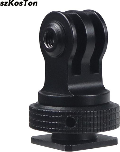 SZKOSTON Blitzschuh-Montageadapter aus Aluminium in Schwarz für GoPro, Insta360 und DJI Osmo Action - Bild 1
