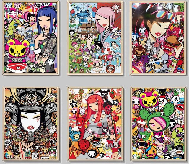 Kayou Japan Tokidoki Anime Vintage-Poster als wasserfester Papieraufkleber in Mehrfarbig, Rechteckig - Bild 1