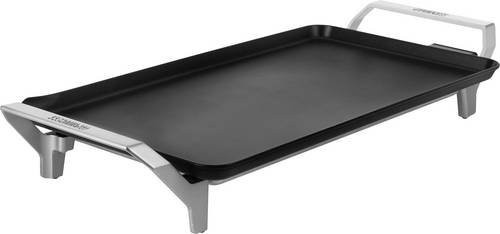 Princess Table Chef Premium XL Elektro Teppan Yaki Tischgrill mit glatter Platte und manueller Temperatureinstellung, Silber (matt) und Schwarz - Bild 1