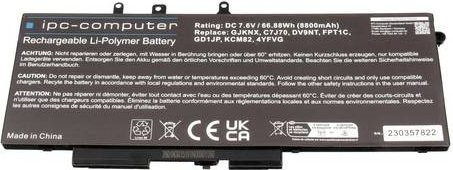 IPC-Computer Notebook-Akku DV9NT in Schwarz mit 8800 mAh und 7.60V - Bild 1