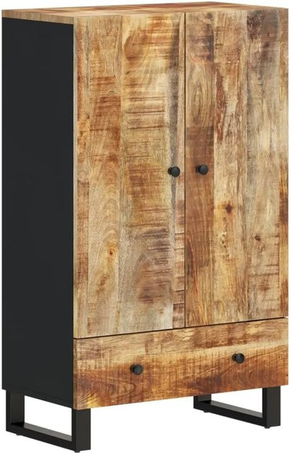 vidaXL Highboard aus Massivholz Mango und Eisen in Braun, B/T/H: 60 x 33 x 100 cm - Bild 1