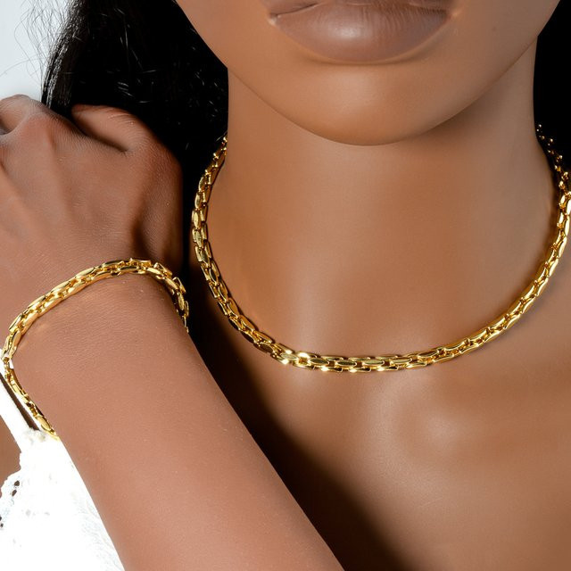sny Halskette, 18 Karat vergoldet, Gold, Unisex - Bild 1