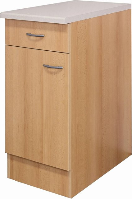 Flex-Well Classic Küchen-Unterschrank Nano Buche Nachbildung Braun B: 40 cm, H: 85 cm, T: 60 cm - Bild 1