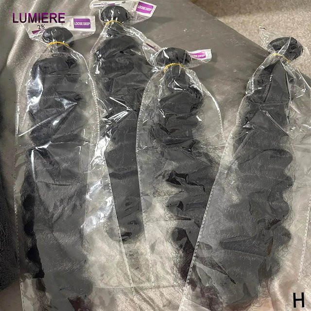 Lumiere Hair Echthaar-Bündel Deep Wave, 28-30 Zoll, Unisex - Bild 1
