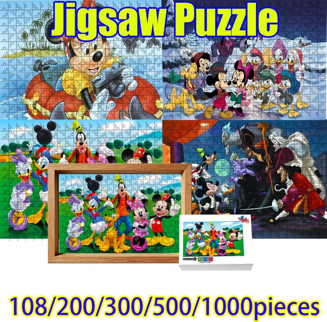 Funko Disney Mickey und Minnie, Holzpuzzle, 108 Teile - Bild 1