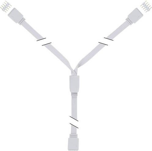 Paulmann MaxLED Y-Splitter Verbinder aus Kunststoff in Weiß B x H x T: 30 x 7 x 12 mm - Bild 1