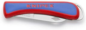 Knipex Elektriker-Klappmesser in Rot aus Edelstahl und Kunststoff mit 120 mm Klingenlänge - Bild 1
