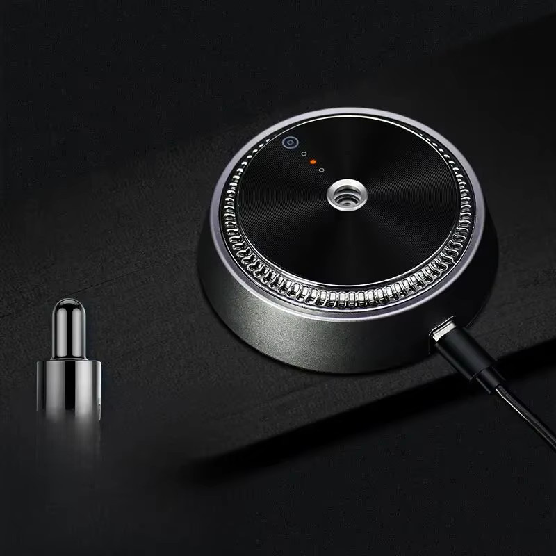 YESPLEASE Elektrischer Auto Luft Diffusor und Lufterfrischer in Holzmaserung mit Aroma-Öl-Aromatherapie, Schwarz - Bild 1