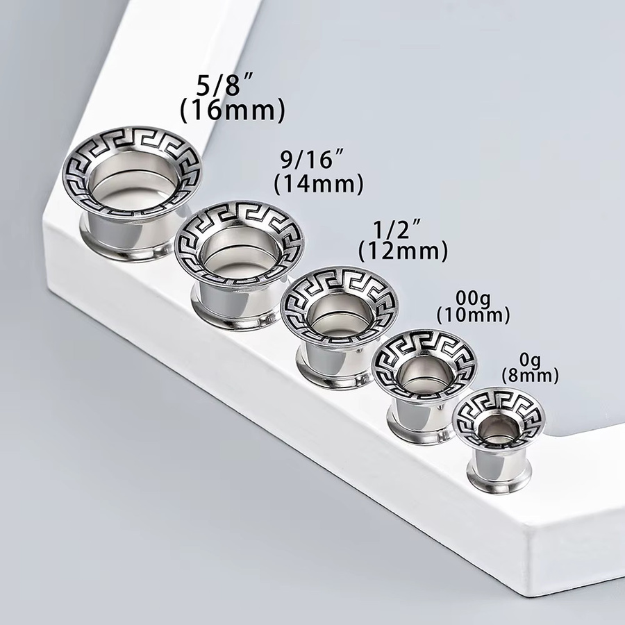 Casvort Ohr Tunnel Plugs, Edelstahl, Unisex, Punk - Bild 4
