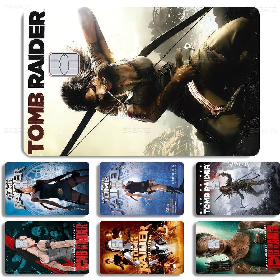 Lara Croft Tomb Raider Anime Aufkleber Set, wasserfeste Dekoration für Kreditkarten und Buspässe, Multicolor - Bild 3
