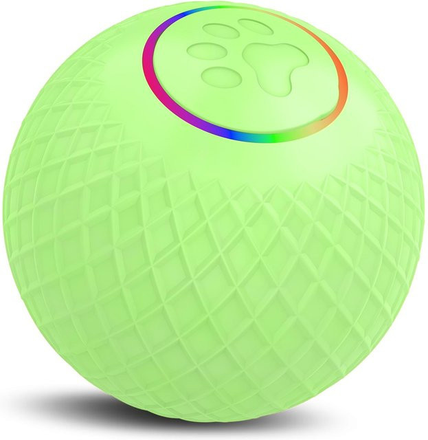 TOMTOP JMS Katzenspielzeugball, automatisch leuchtender rollender Ball, grün - Bild 1