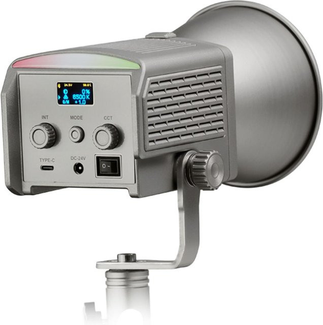 NiceFoto AR-600C Tragbares RGB-Videolicht 50W COB LED Studio Licht in Silber - Bild 1