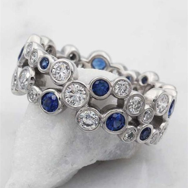 Huitan Mode Ringe, Silber, Zirkonia, Damen - Bild 1