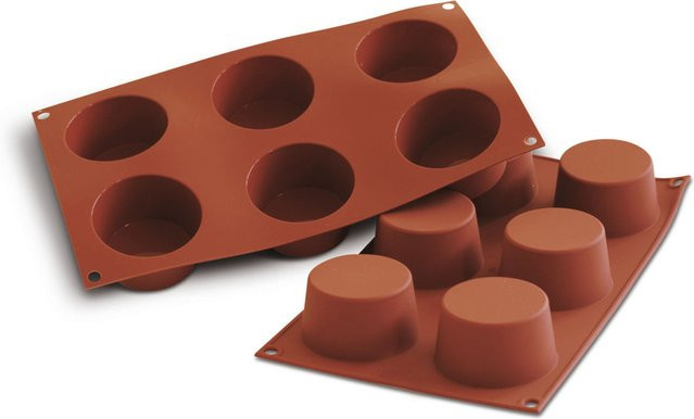 Schneider Silikon-Backform Muffin Medium, rot, rechteckig, 119 ml, L: 30 cm, B: 17,5 cm, H: 3,8 cm - Bild 1