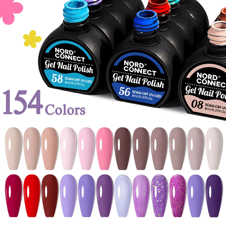 6-teiliges Gel-Nagellack-Set, Braun, Glänzend - Bild 5