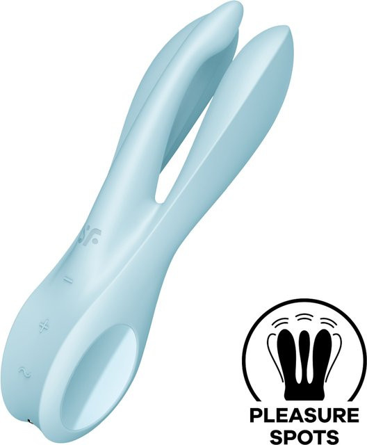 Satisfyer Threesome 1 Vibrator in Blau, Länge: 14 cm - Bild 1