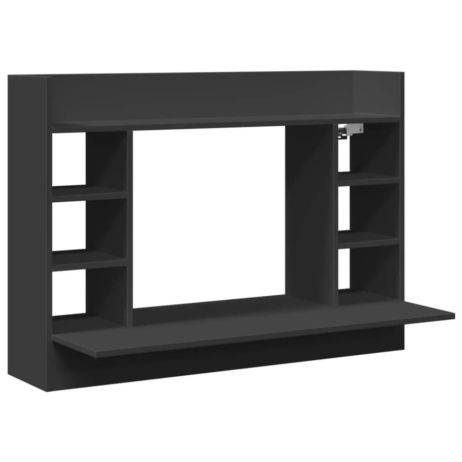 vidaXL Wand-Schreibtisch in Schwarz aus Holzwerkstoff, B/T/H: 105 x 48 x 75 cm - Bild 2