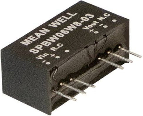 Mean Well SPBW06W8-05 DC/DC-Wandler 5V 1,2A 6W in Schwarz - Bild 1