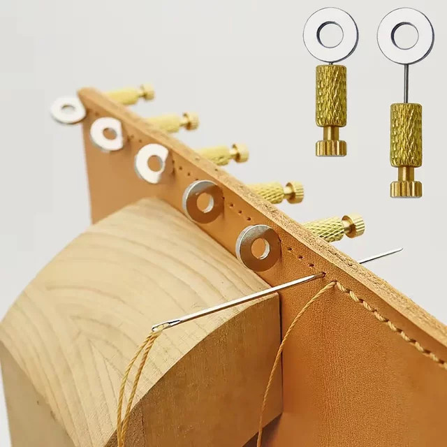 DIY Leder Naht Positionierungsnadeln aus Metall in Gold für Handwerk und Näharbeiten - Bild 1