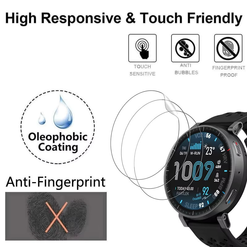 Huami Amazfit Active Max Hydrogel-Displayschutzfolie transparent von jansin - Bild 3