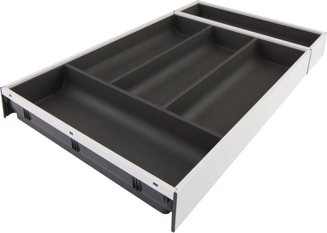 Blum Besteckkasten Ambia-Line Besteckeinsatz aus Stahl in Seidenweiß und Oriongrau Matt, B/T/H: 52,4 x 30,0 x 5,0 cm - Bild 1