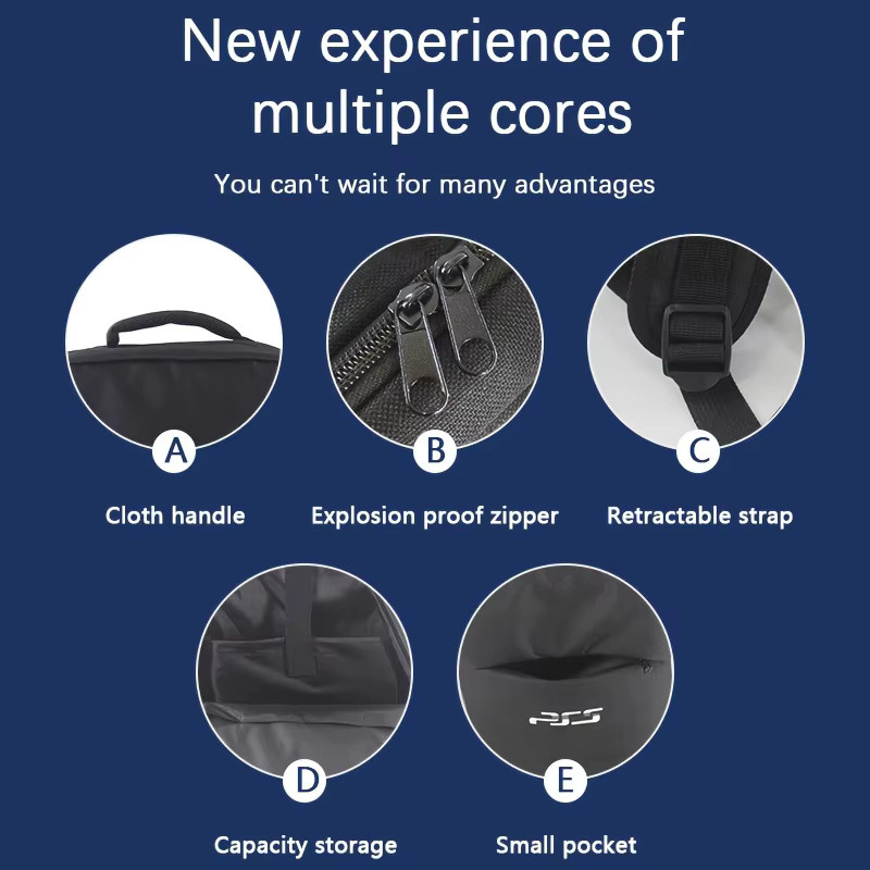 Sony PS5 Reiserucksack in Schwarz für Konsole und Zubehör als schützende Tragetasche - Bild 5