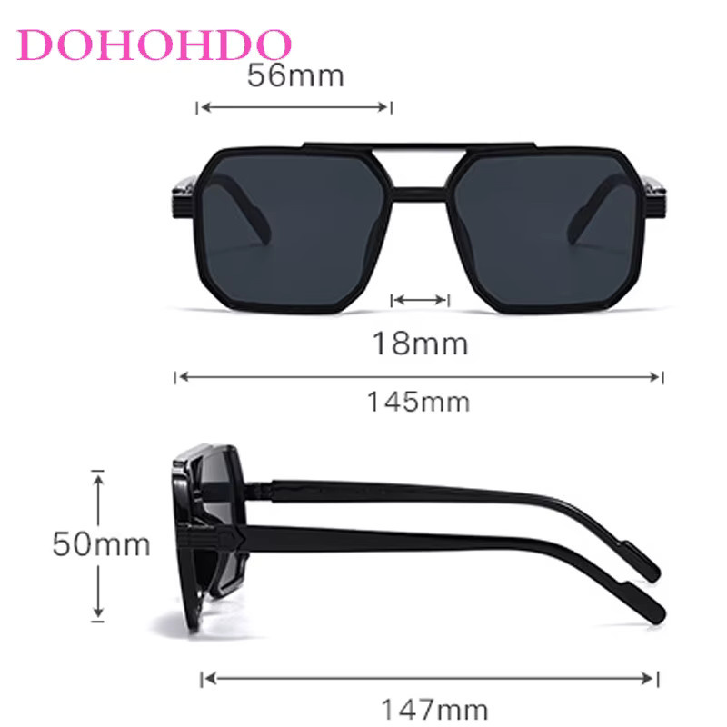 DOHOHDO Aviator Sonnenbrille, Metall, Vollrand, Unisex - Bild 4