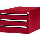 Manuflex Schubladen-Unterbauten für Werkbank Profi aus Stahl, Farbe: Rubinrot, Tiefe: 70 cm - Bild 2