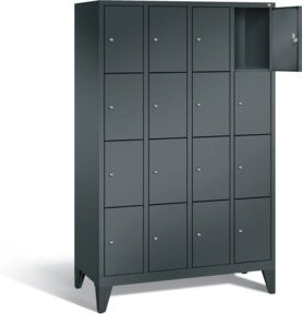 C+P Garderobenschrank Classic in Anthrazitgrau mit Schloss, H x B x T: 185 x 119 x 50 cm - Bild 1
