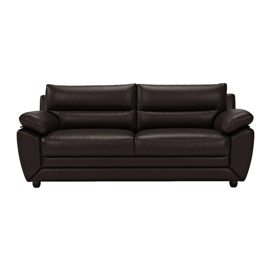 Vente-unique Sofa Manoa Schokobraun ohne Schlafmöglichkeit mit Armlehnen Breite: 201 cm - Bild 2