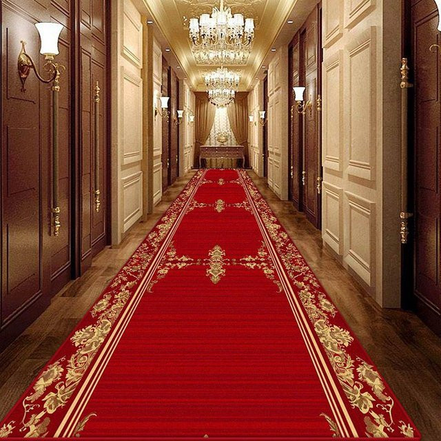 Karpetti Flur Teppich als langer Läufer in Rot, rutschfest und leicht zu reinigen, B/T: 90 x 200 cm - Bild 1