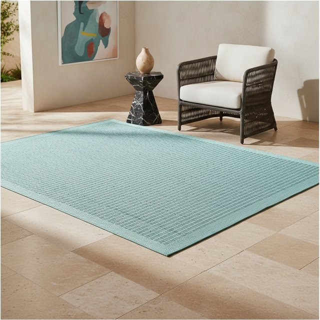 Outdoorteppich DAFNE von Kadima Design, einfarbig, Blau/Türkis, B/T: 280 x 370 cm - Bild 1