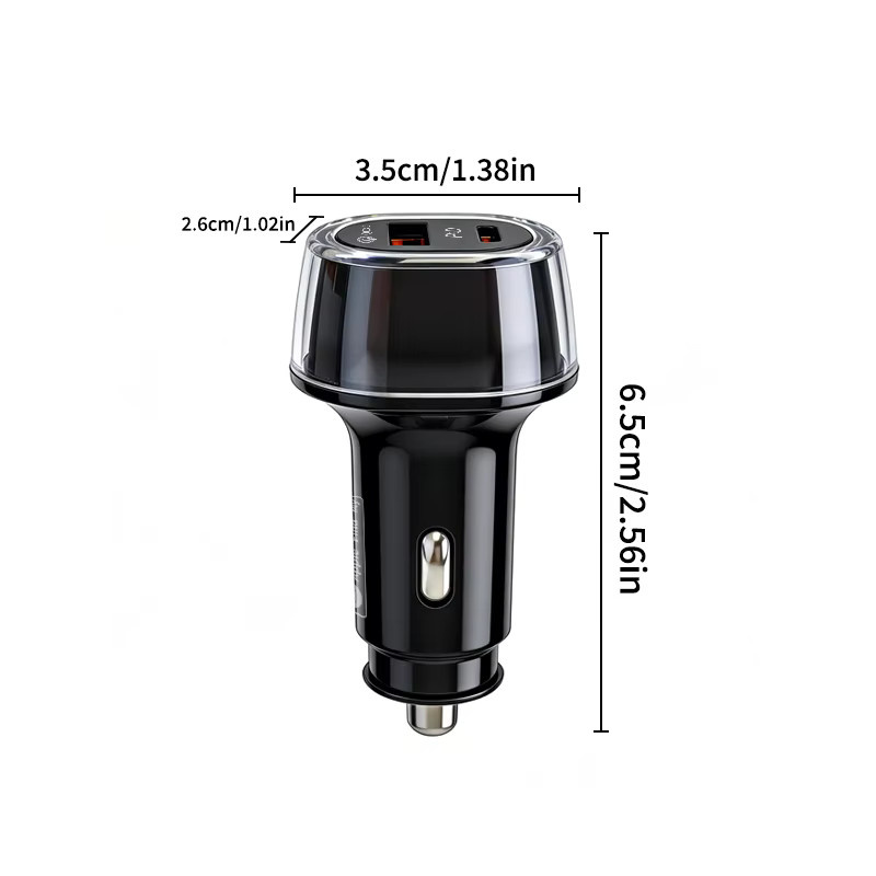 Peocke Auto-Handy-Ladegerät mit USB-C 30W Schnellladegerät und GPS-Ortungsfunktion für iOS und Android, Schwarz - Bild 6