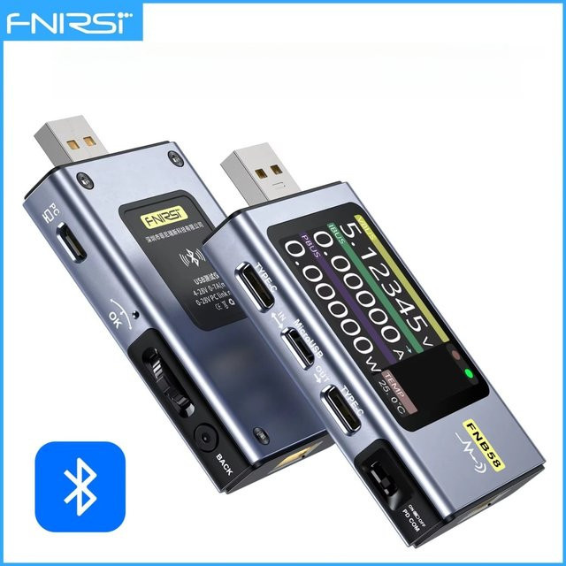 FNIRSI FNB58 USB-Tester zur Messung von Spannung, Strom und Leistung mit Typ-C Schnellladungsprotokoll-Erkennung sowie Kapazitäts- und Rippelmessung - Bild 1