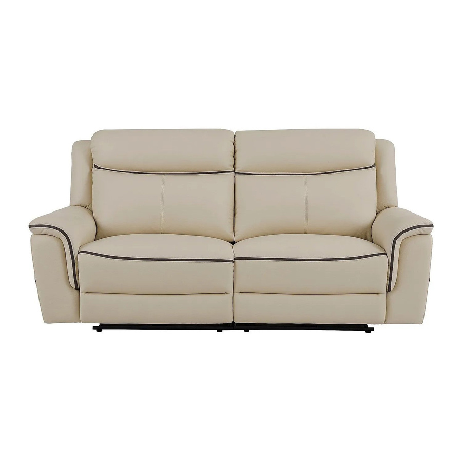 Vente-unique Relaxsofa Adelio in Beige mit Lederbezug und elektrischer Sitzverstellung - Bild 2