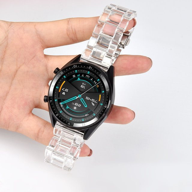 JBAILI Uhrenarmband Kunststoff, Weiß, Transparent, Unisex - Bild 1