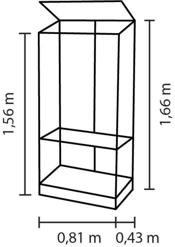 Vitavia Balkon- und Anlehn-Gewächshaus Stad in Schwarz mit Stahlfundament und 3 mm ESG-Glas, B/T/H: 81,2 x 43 x 156 cm - Bild 2
