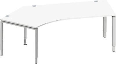 Schäfer Shop Genius Winkelschreibtisch MODENA FLEX 135 Grad mit Ansatz links, Farbe: Weiß, Breite: 216,5 cm - Bild 1