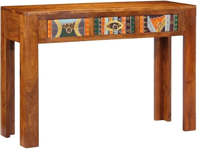 vidaXL Konsolentisch aus massivem Akazienholz in Braun, B/T/H: 110 x 35 x 75 cm - Bild 1