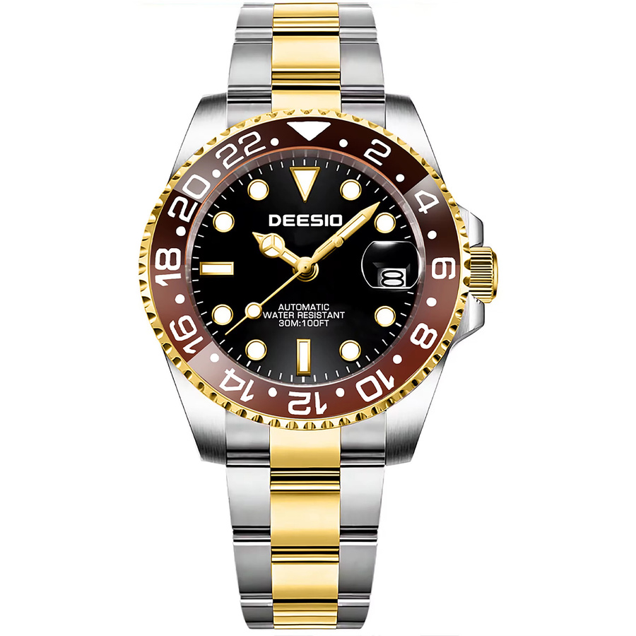 Deesio Armbanduhr, Automatik, Edelstahl, Schwarz, Herren - Bild 6
