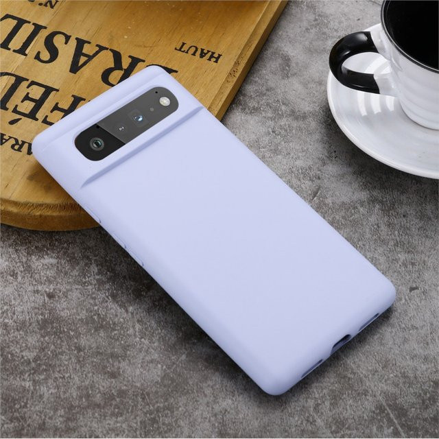 Stoßfeste Flüssigsilikon-Telefonhülle für Google Pixel 7 Pro, 7A, 8 Pro, 8A und 6 Pro in Purple - Bild 1