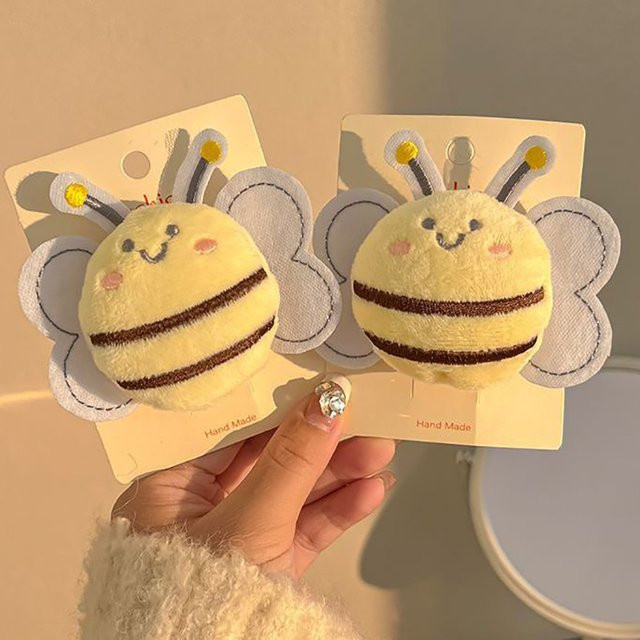 Velishy Bienen-Haarspange, Plüsch-Stoff, Baumwolle - Bild 1