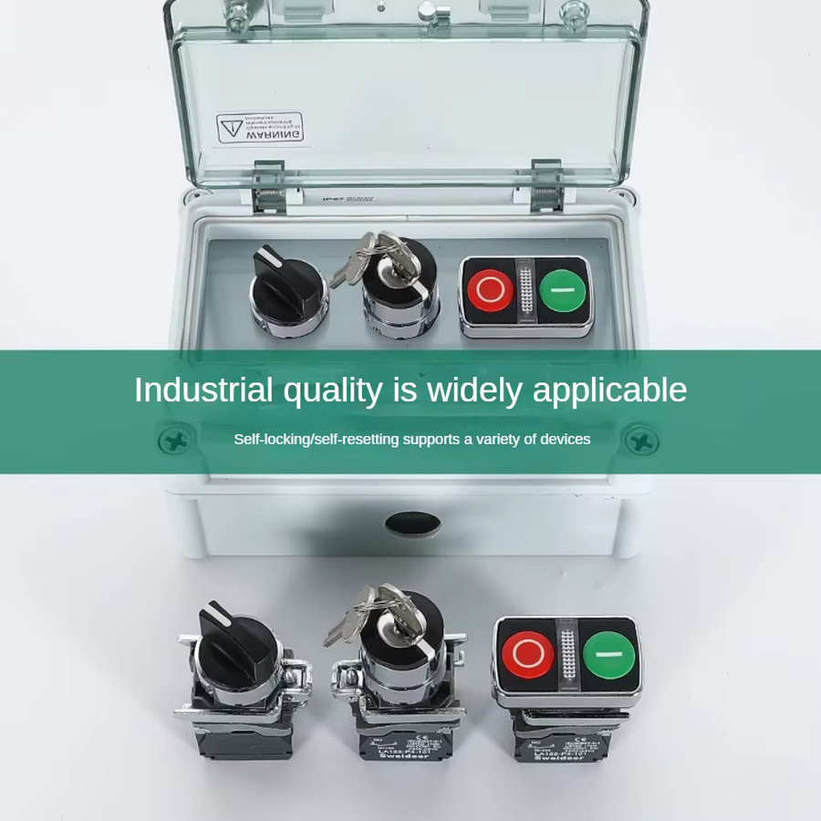 Drehknopfschalter Sweideer 22mm XB4-BD21 BD33 BD23 BG21 BG33 Selbsthaltender Schlüsselwahlschalter mit 1NO/2NO/1NO1NC Konfiguration in 2/3 Positionen - Bild 1