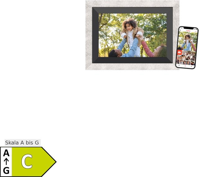 BRAUN DigiFrame 10B WiFi Digitaler Bilderrahmen in Grau - Bild 1