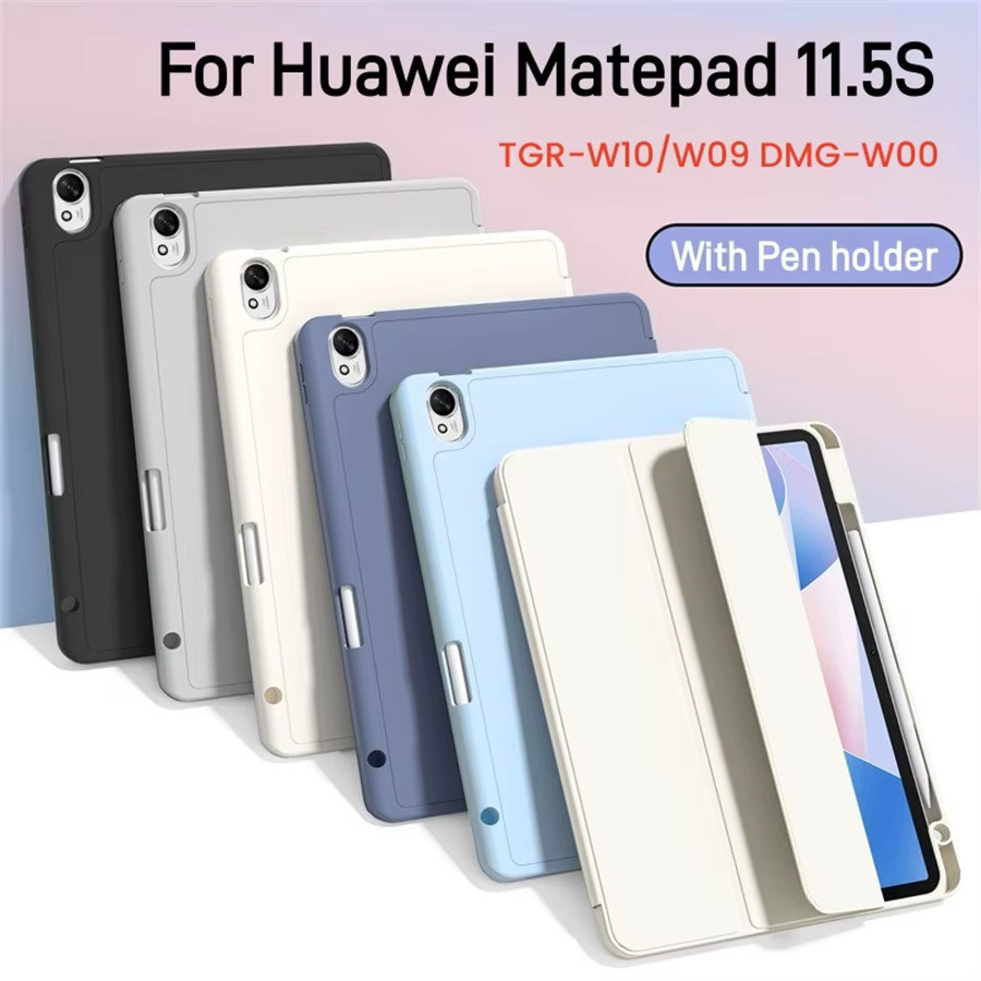 Smart Cover für HUAWEI MatePad 11,5 S 2024 Trifold Leder Flip Case mit Stifthalter in Lila - Bild 3