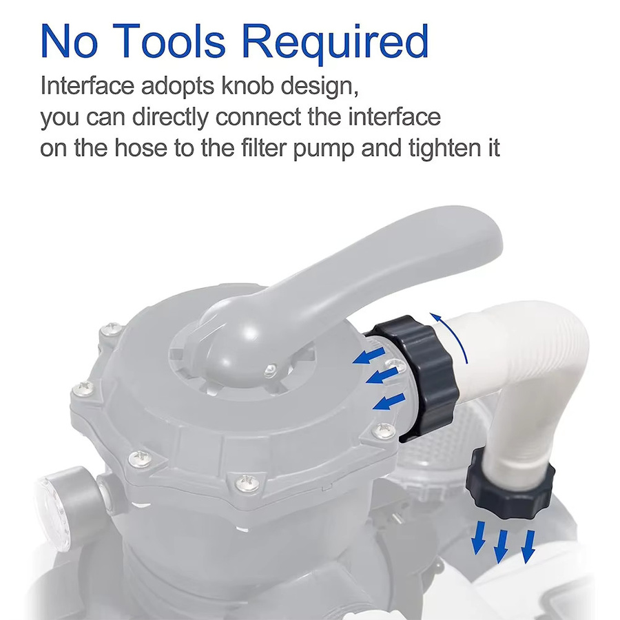 Intex Verbindungsschlauch 16 Zoll für Sandfilterpumpen und Salzwassersysteme, Weiß - Bild 2