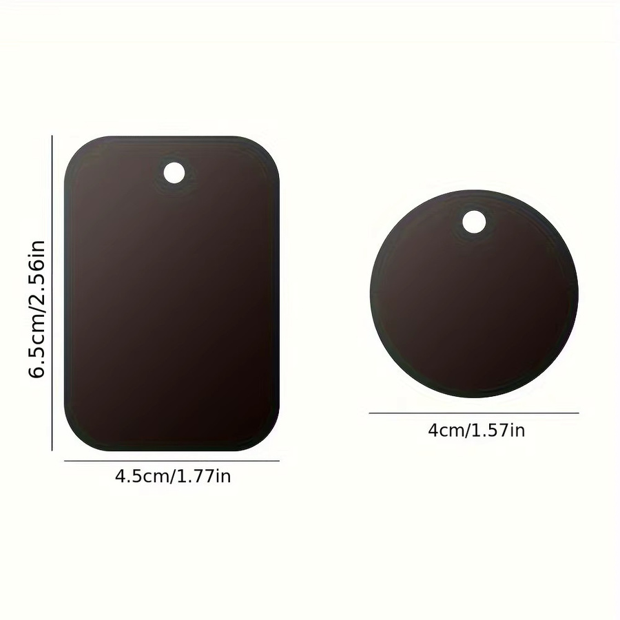 WSSHE MagSafe Metallplatte als magnetischer Aufkleber für iPhone und Auto-Halterungen, Schwarz, Rund - Bild 4