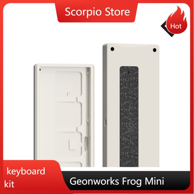 Geonworks Frog Mini Leggera T-Version Custom Tastatur-Kit in Rot mit Schiffshell-Tablettstruktur kompatibel mit Wooting - Bild 1